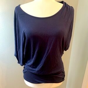 Ella Moss navy jersey top, size M